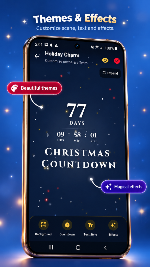 Themes and Effects Countdown Screen